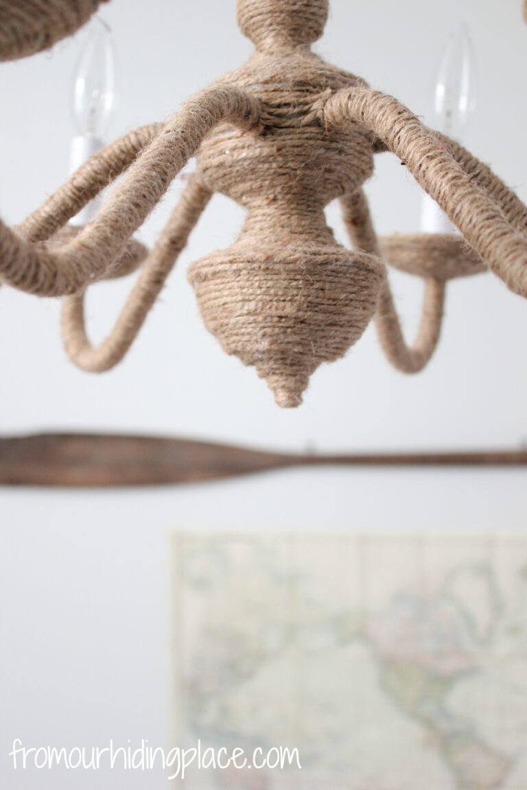 Pottery Barn and West Elm Inspired DIY Rope Chandelier
