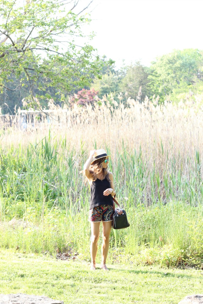 Printed Shorts, Sarah Wells Bag