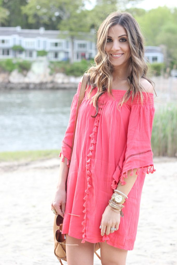 Coral Fringe Dress, Lauren McBride