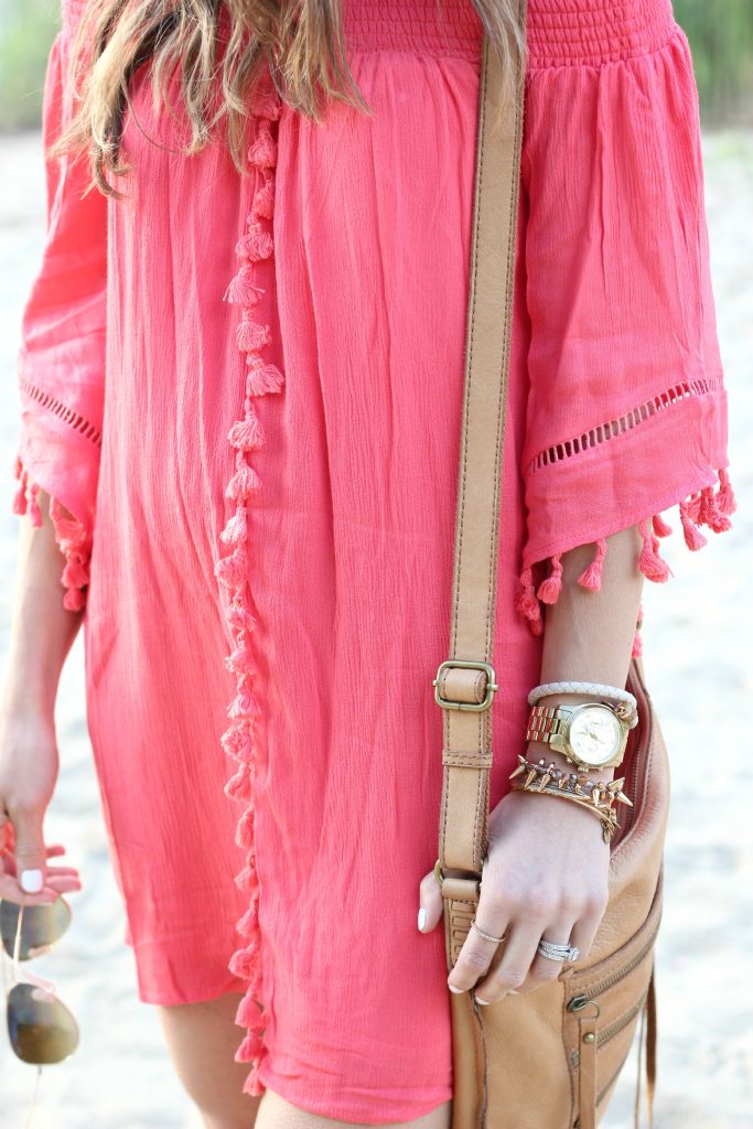 Coral Fringe Dress, Lauren McBride