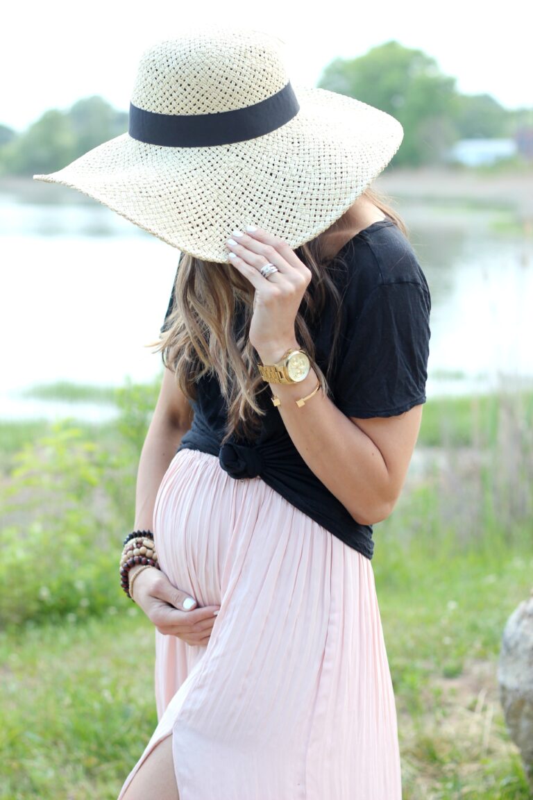 Pleated Maxi Skirt