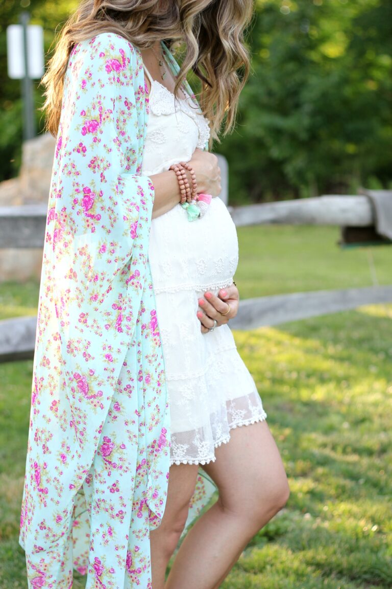 Pink Blush Maternity Kimono