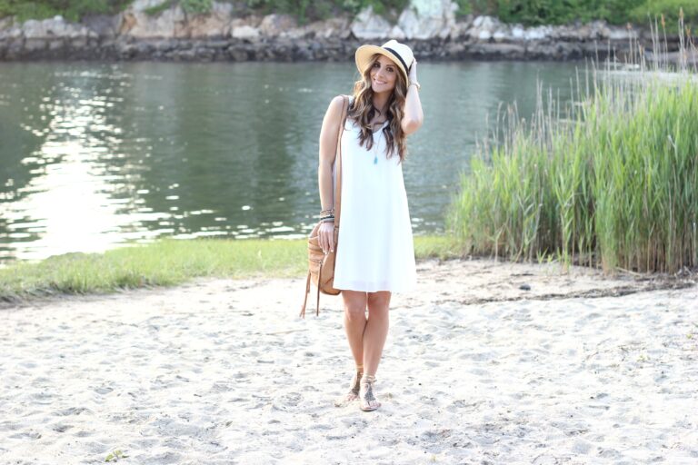 White Chiffon Maternity Dress