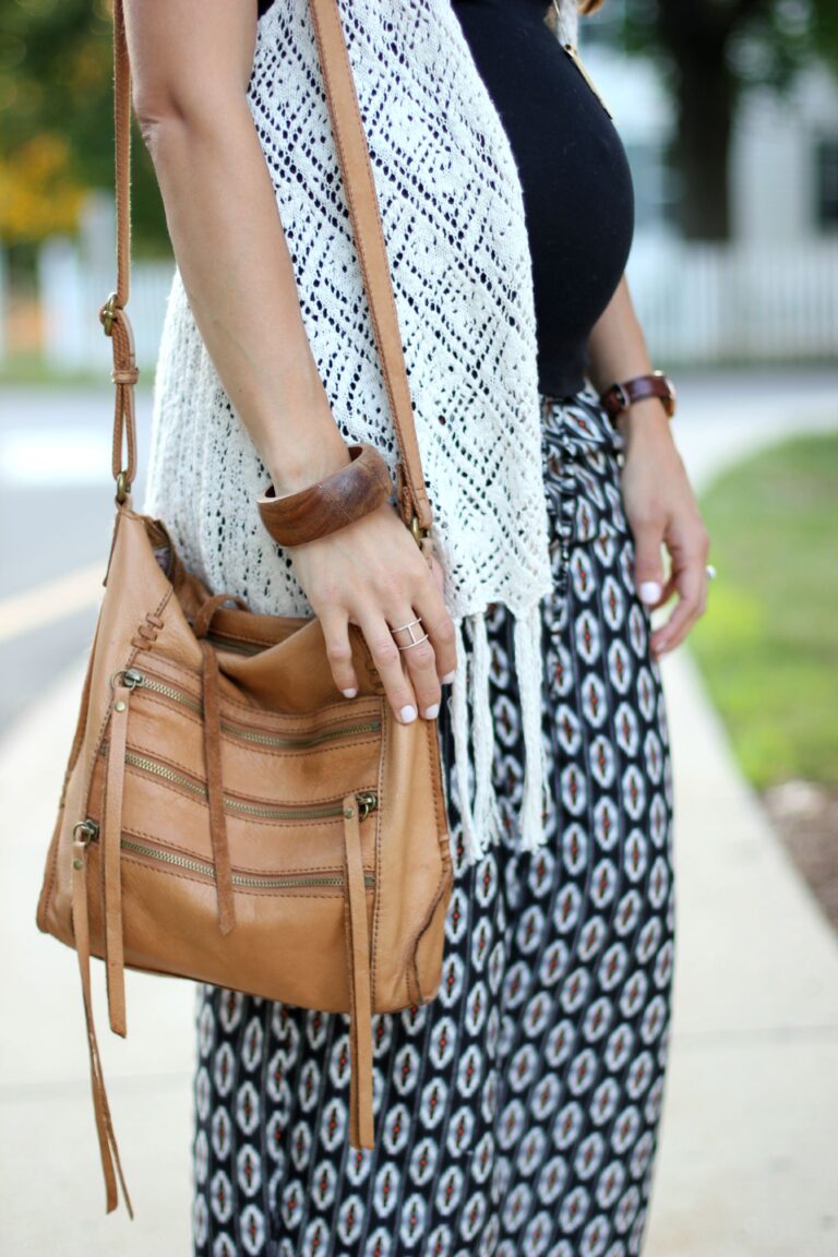 Printed Pants and Crochet Fringe