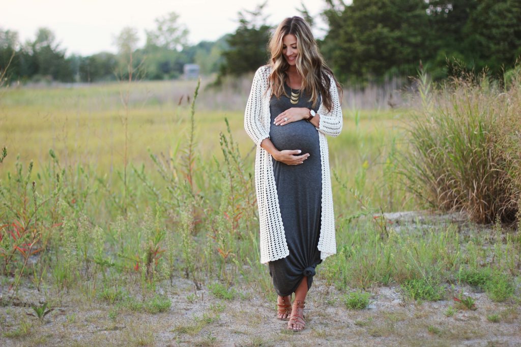 Maternity Style, Forever 21 Crochet Cardigan, Casual Maternity Fashion, Boho Maternity