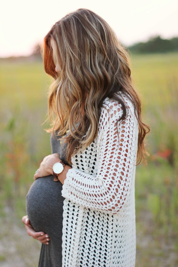 Maternity Style, Forever 21 Crochet Cardigan, Casual Maternity Fashion, Boho Maternity