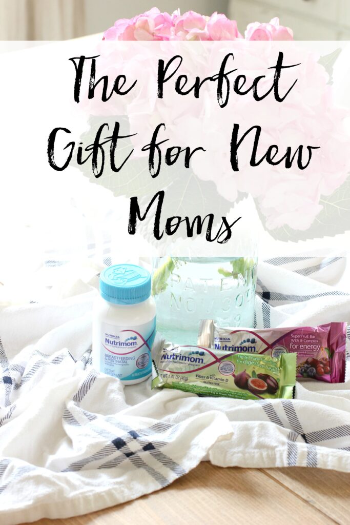 The perfect gift for new moms featuring the Nutrimom program and subscripton box