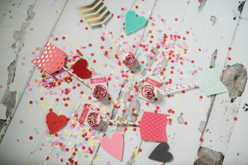 Chocolate Dipped Marshmallow Arrow Valentines for kids to make with friends