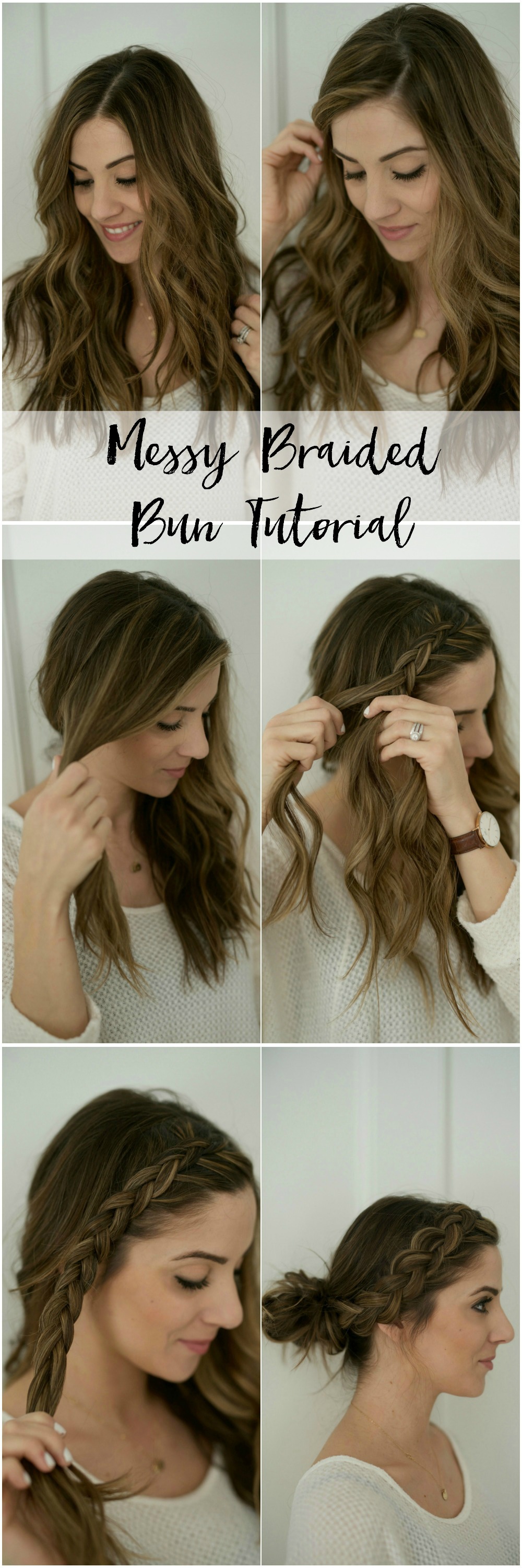 braided messy bun tutorial