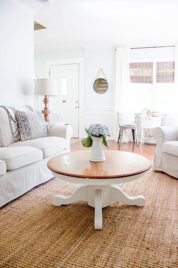 Coastal farmhouse living room