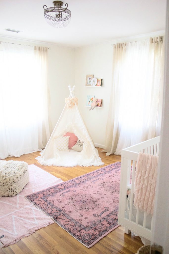 Bookmark this! Want to see how we brought this Bohemian Girl's Nursery them to life? Click through!