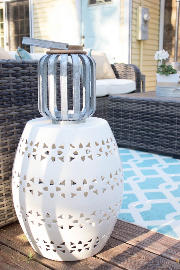 Stylish outdoor patio space with Raymour & Flanigan