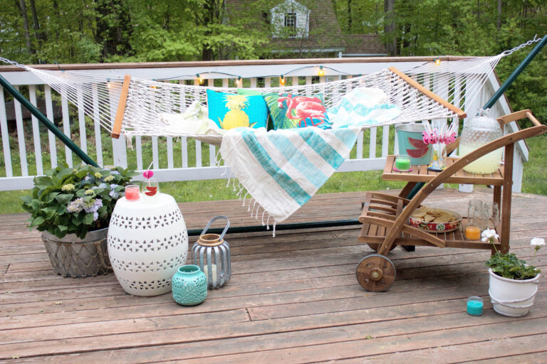 Home // Tropical Backyard Hammock Retreat