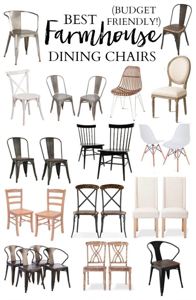 A roundup of the best farmhouse dining chairs to make a statement around your farmhouse dining table, all within budget!