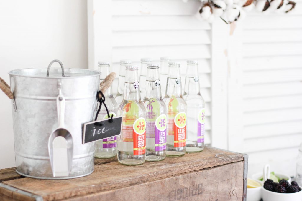 Simple DIY drink station using vintage decor