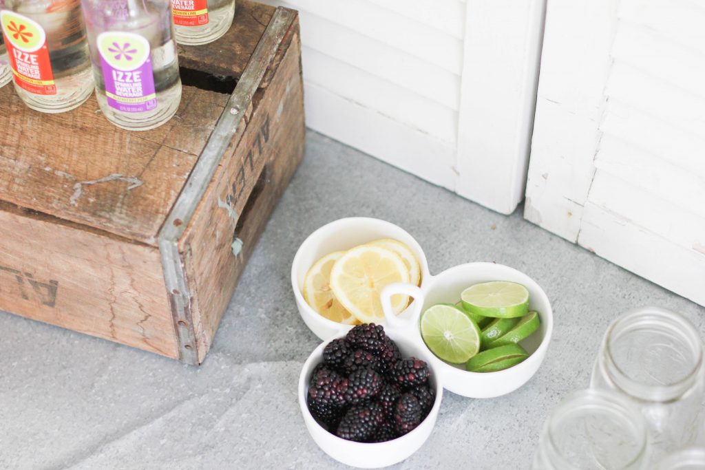 Simple DIY drink station using vintage decor