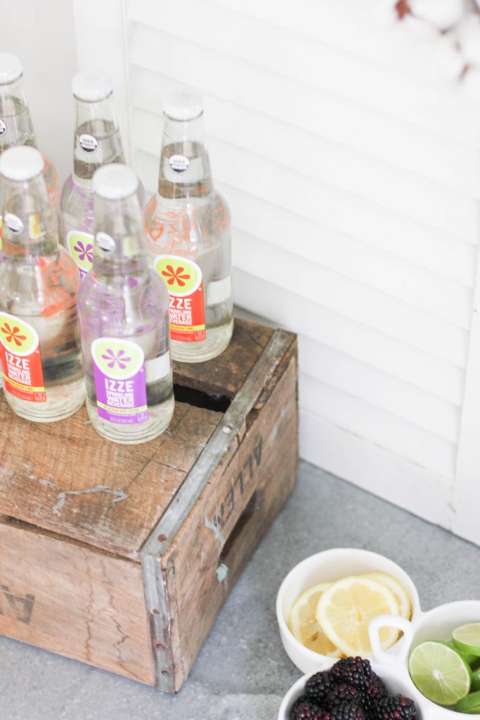 Simple DIY drink station using vintage decor