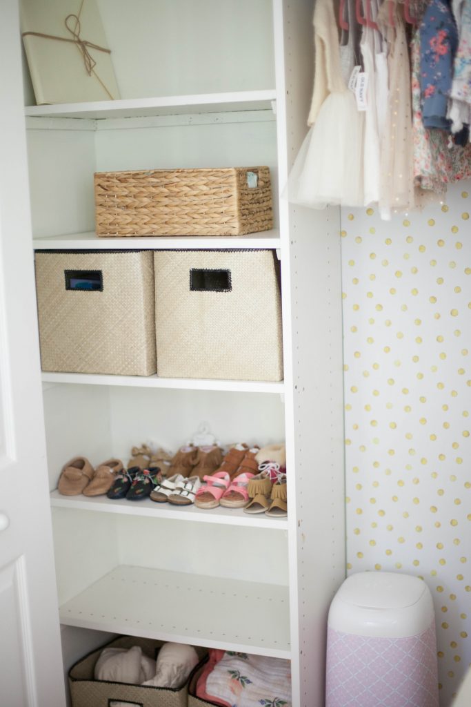 Tips for installing removable wallpaper from Walls Need Love and a cute way to add a big impact to your kid's closet!