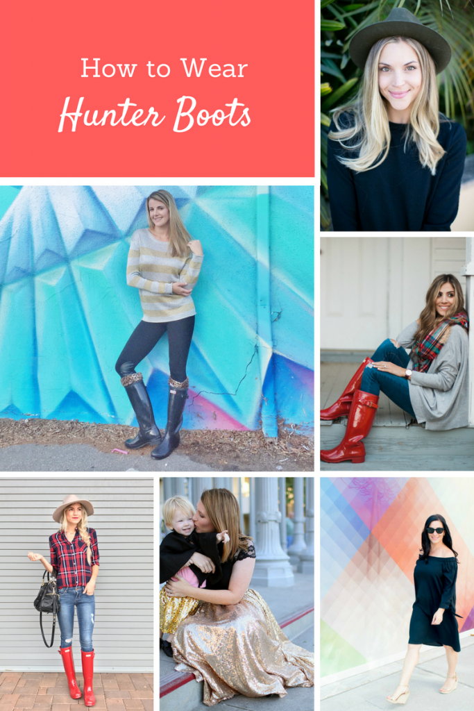 How to style Hunter boots multiple ways for the fall season!