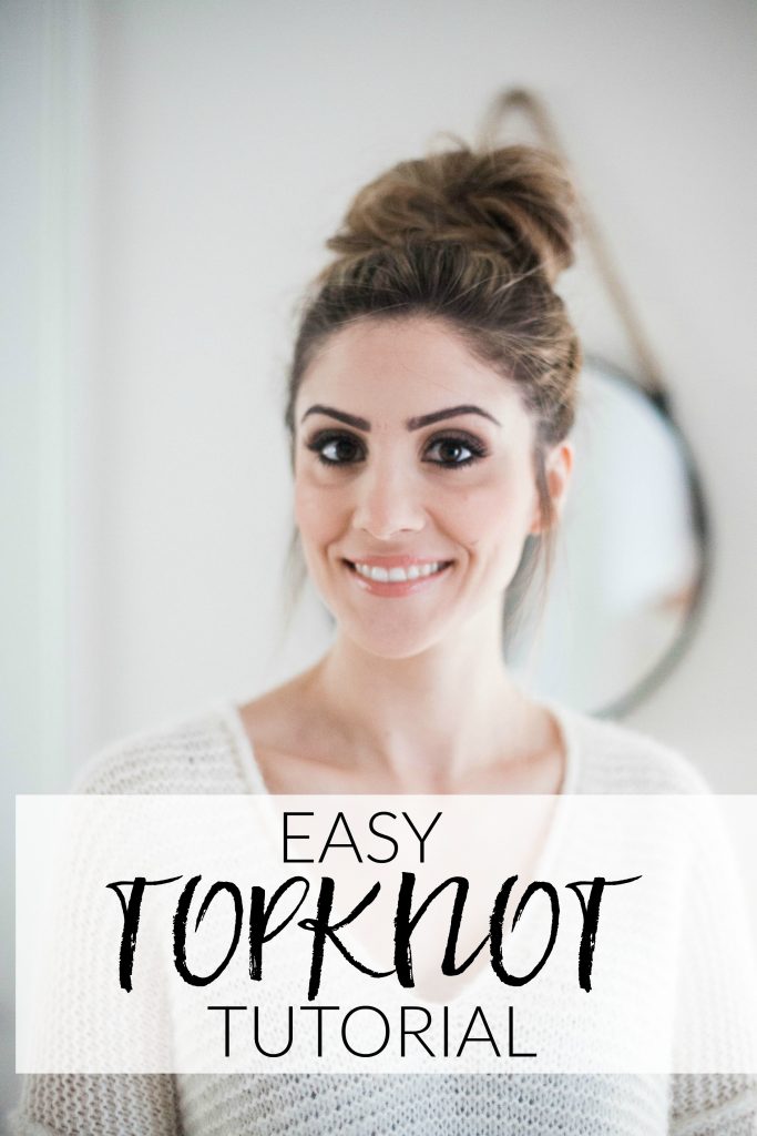 An easy topknot tutorial for busy moms, or those who just don't feel like washing their hair! Tips included on how to achieve the perfect knot.