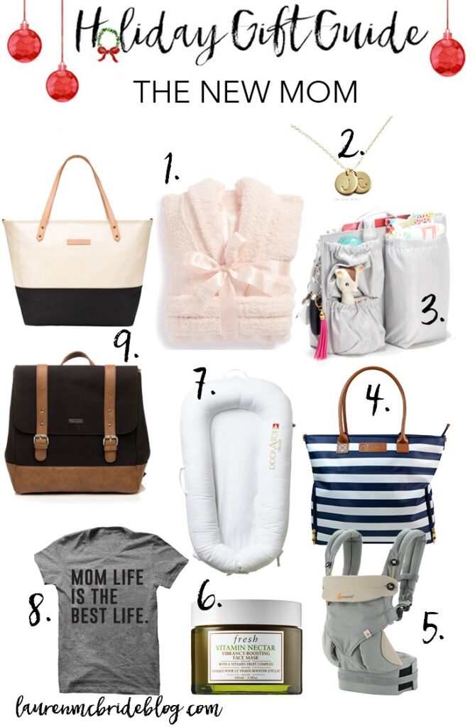 A holiday gift guide for the new mom who might need a little pampering for the holidays!