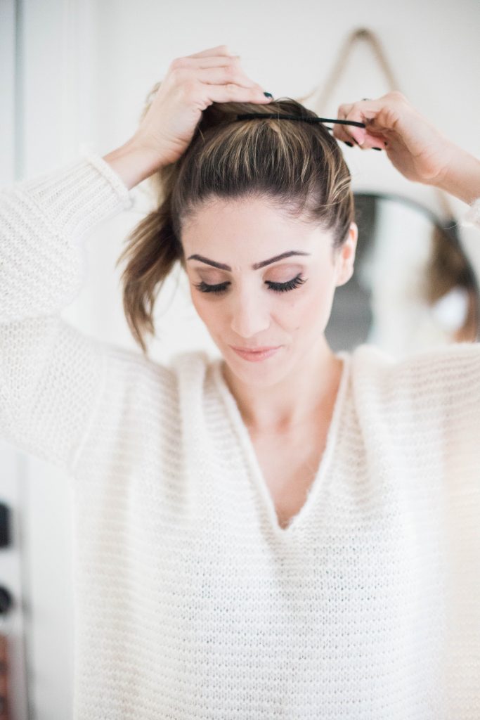 An easy topknot tutorial for busy moms, or those who just don't feel like washing their hair! Tips included on how to achieve the perfect knot.