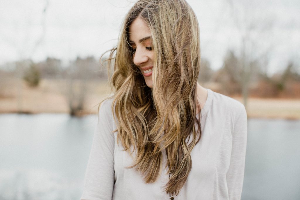 The gold button details on this blouse make for a casual Valentine's Day outfit