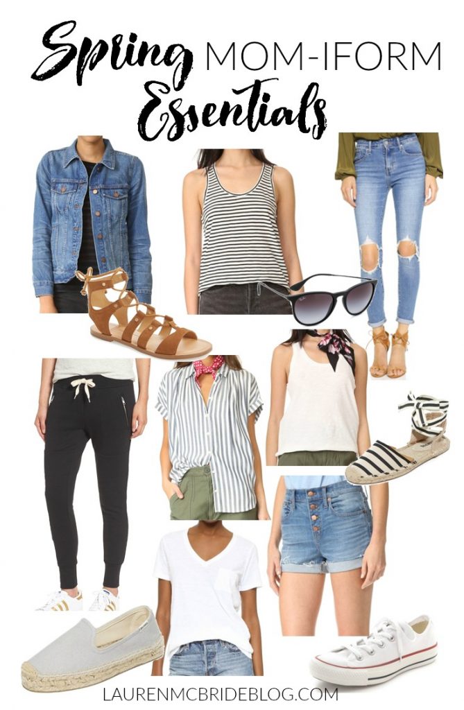 Spring momiform essentials that are basic pieces for your spring wardrobe