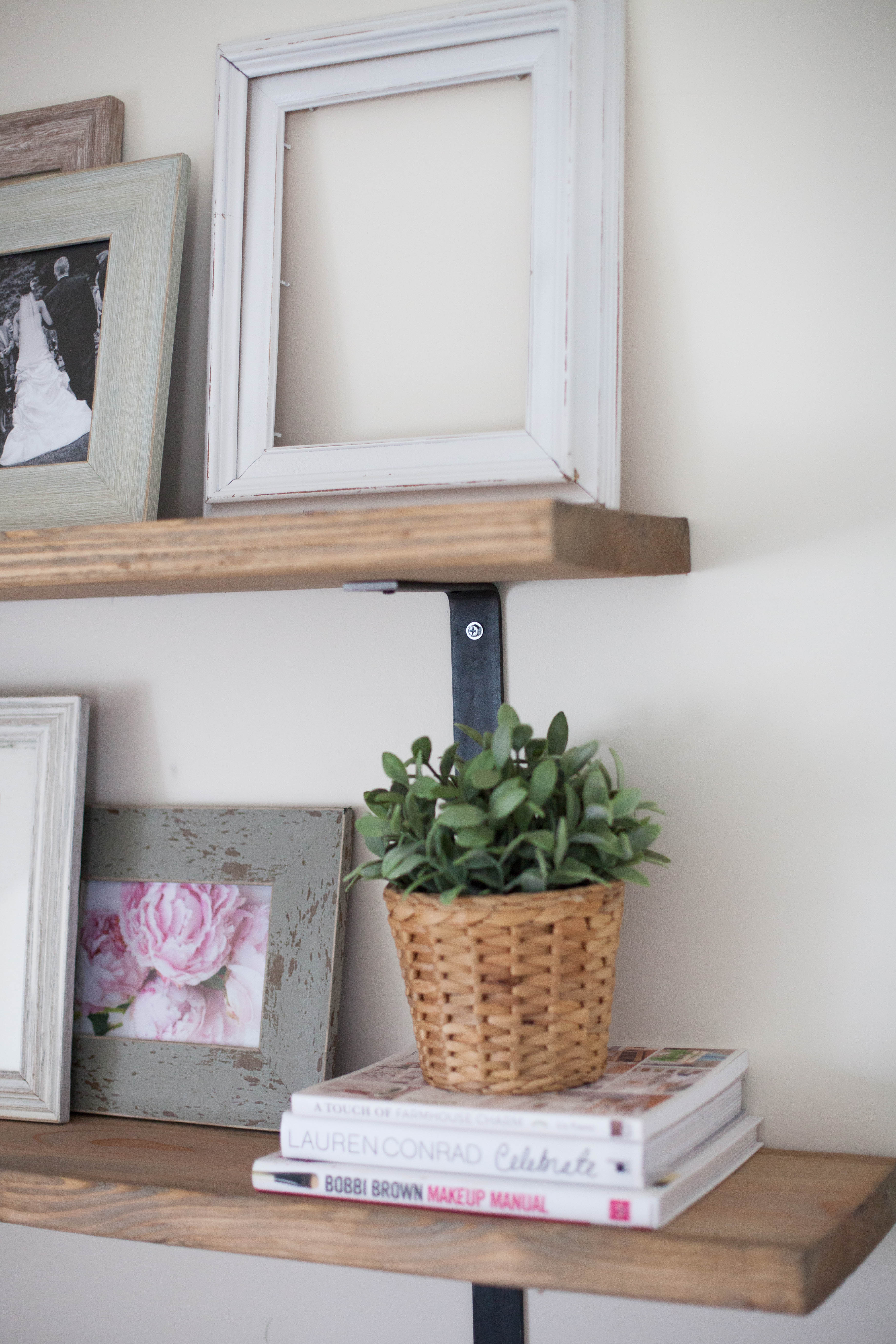 This simple DIY rustic shelving is SO easy that anyone can do it! 