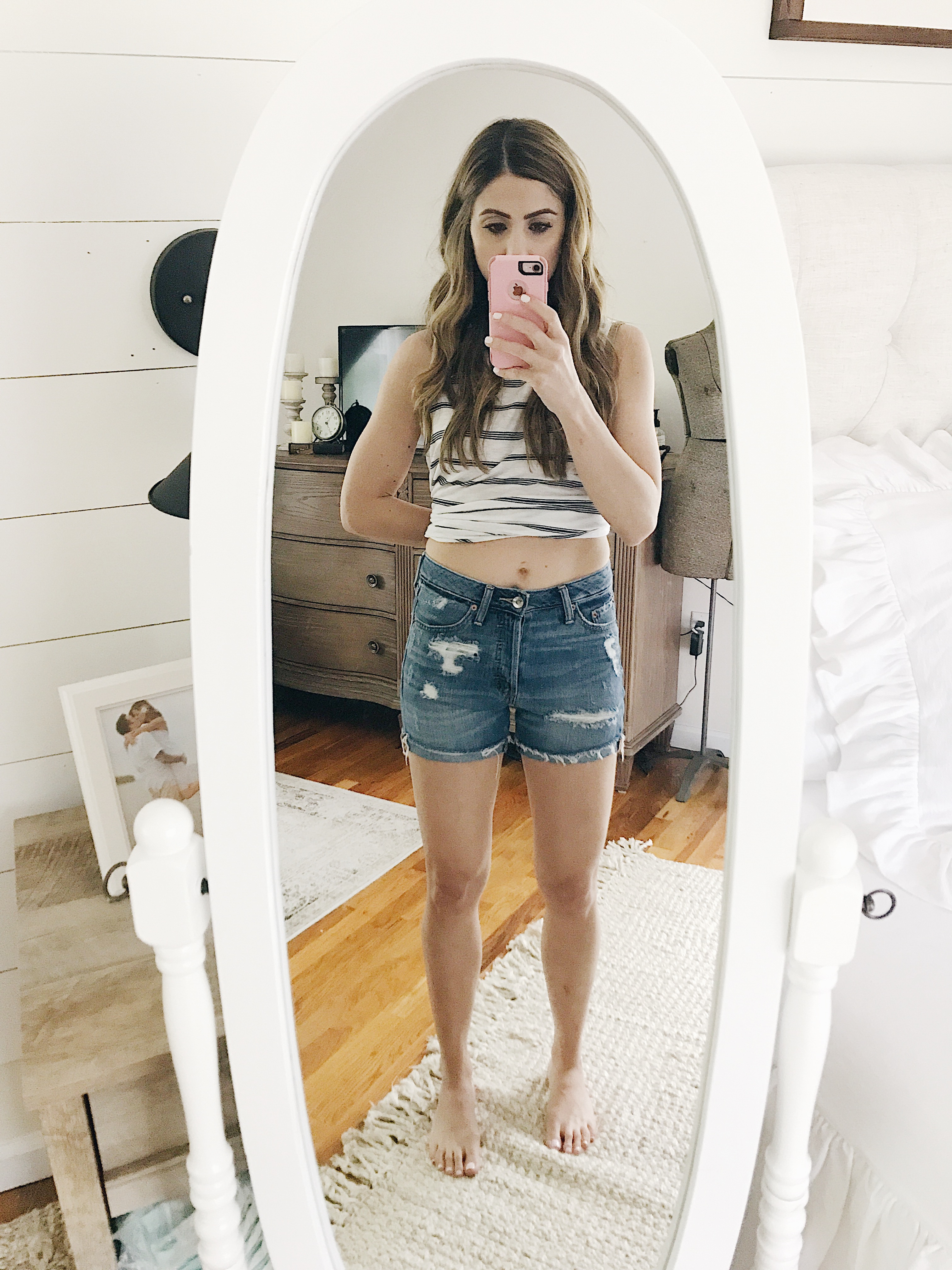 A full review of the Best Mom Shorts, including information on rise, inseam, and photos to show fit! Including a review of Abercrombie's Denim Boyshorts.