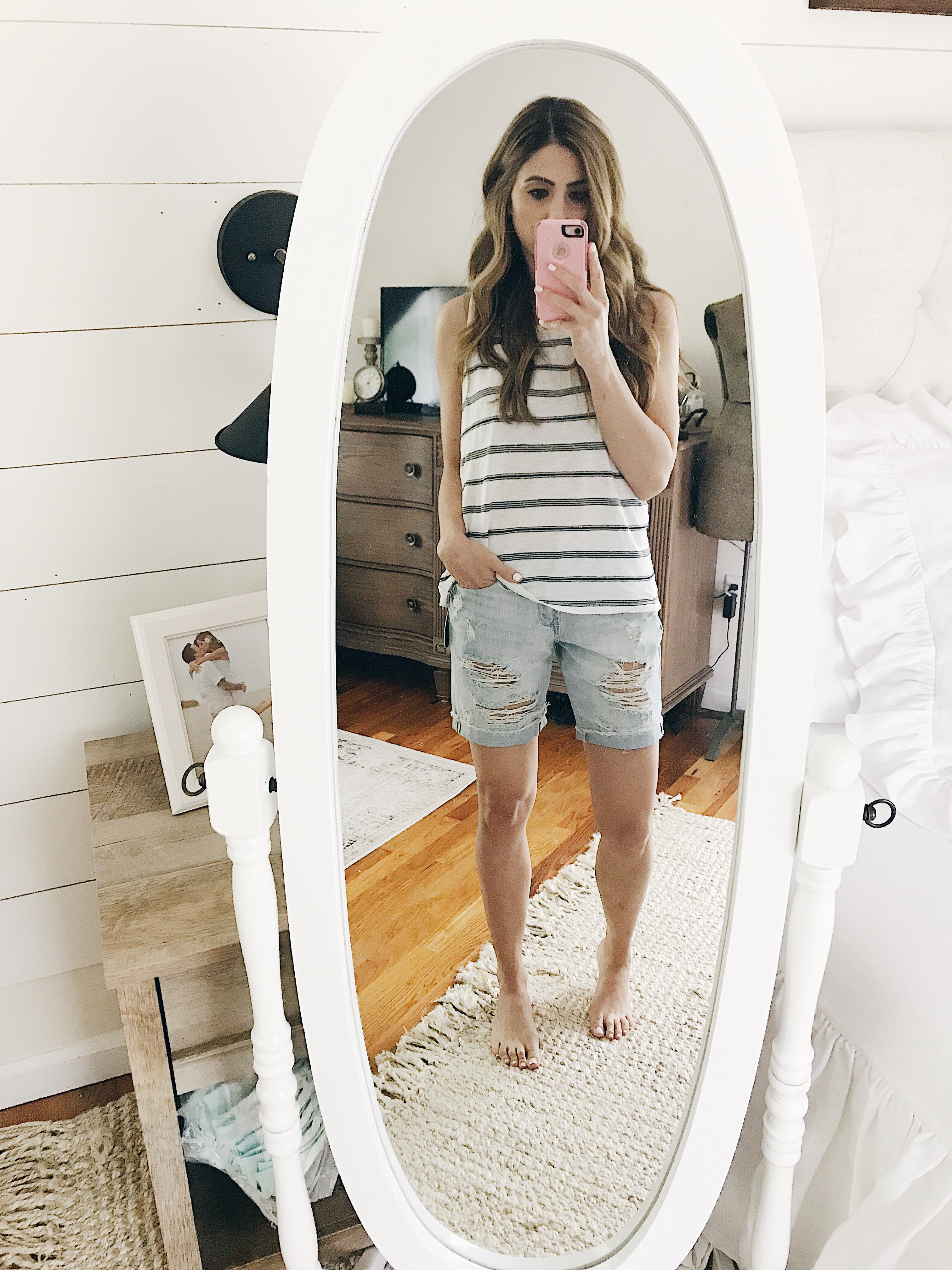 A full review of the Best Mom Shorts, including information on rise, inseam, and photos to show fit! Including a review of Article of Society's Nadine Ripped Boyfriend shorts. 