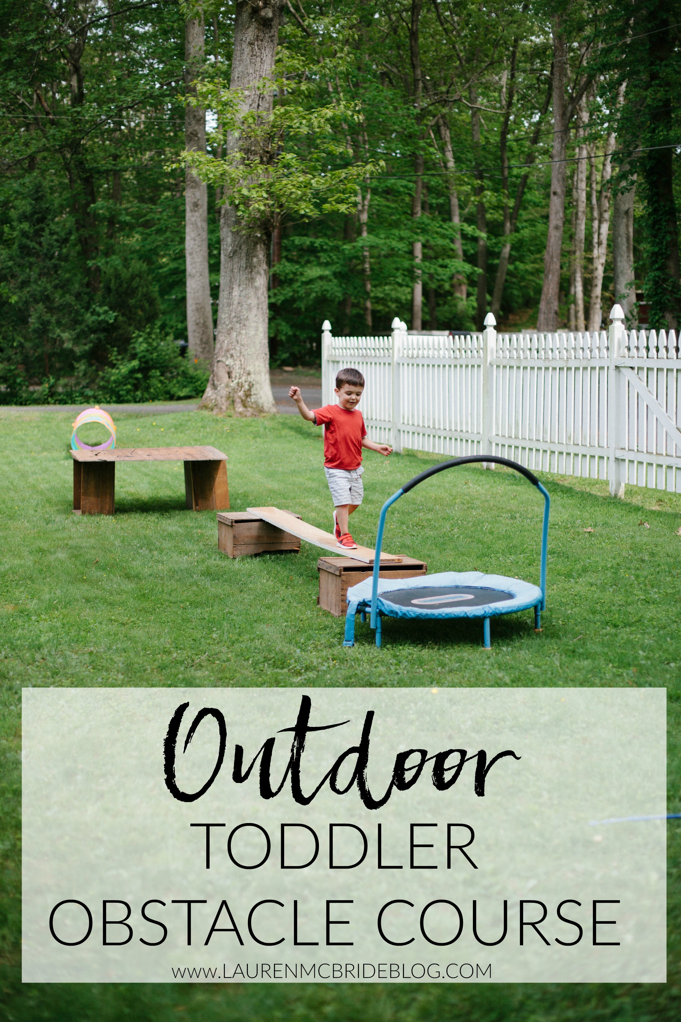 This Outdoor Toddler Obstacle Course is easy to create with items you may already have at home, and will provide hours of fun for your kids!