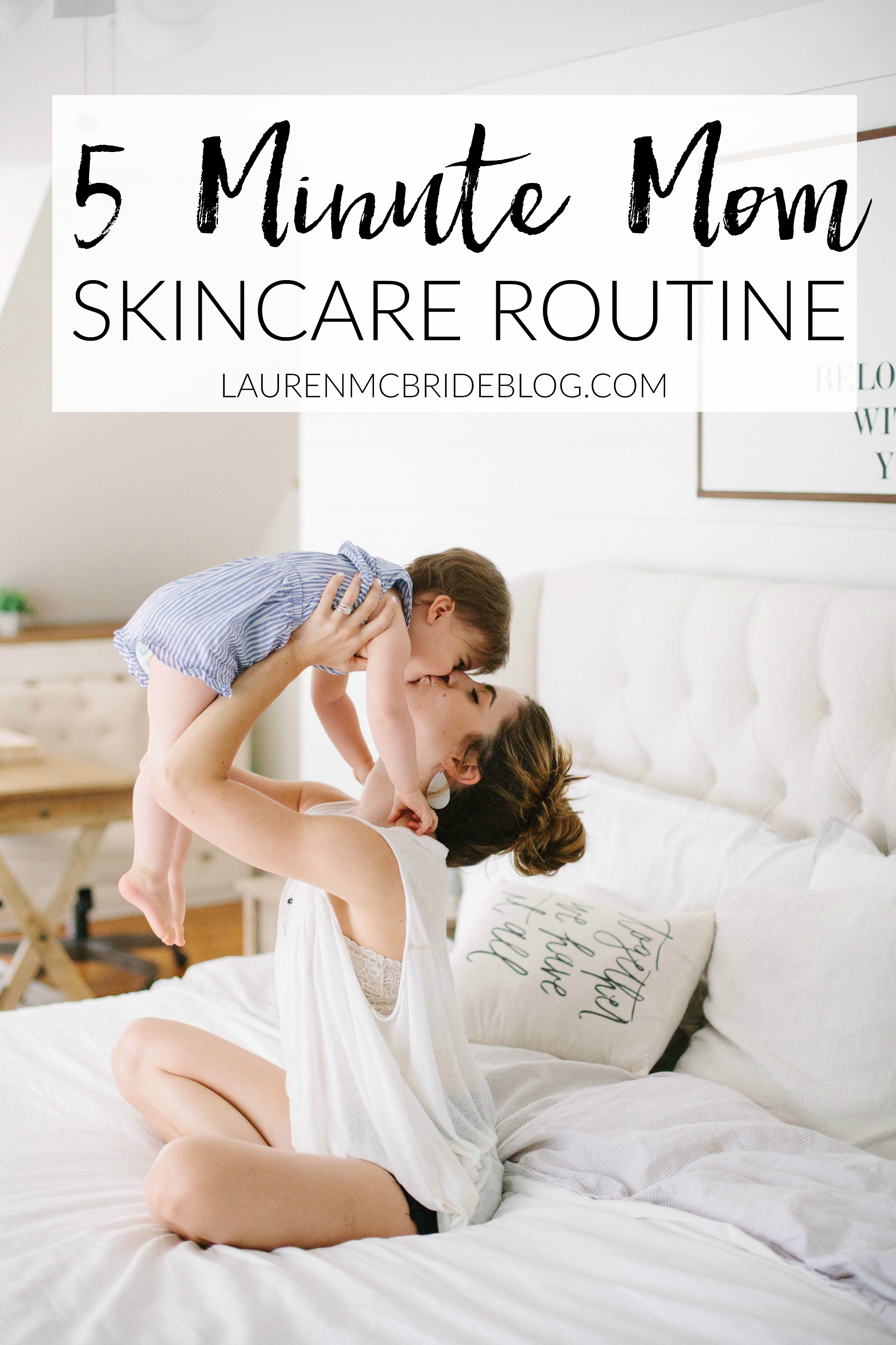 Busy mom and looking to cut down on your morning routine? Check out this 5 Minute Mom Skincare Routine featuring one product that does 4 steps in 1!