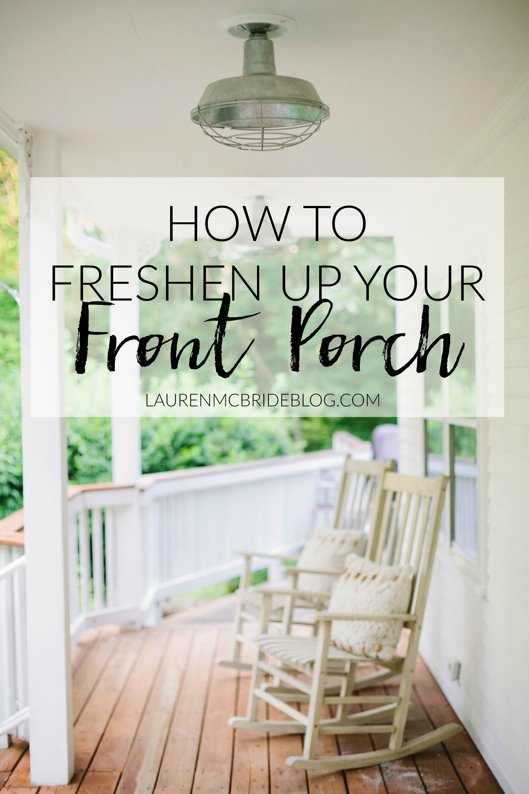 Have a front porch and don't know how to decorate it? These simple tips will show you How to Freshen Up Your Front Porch on a budget!