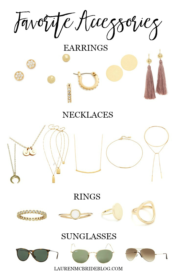 Lauren McBride's favorite delicate gold accessories. 