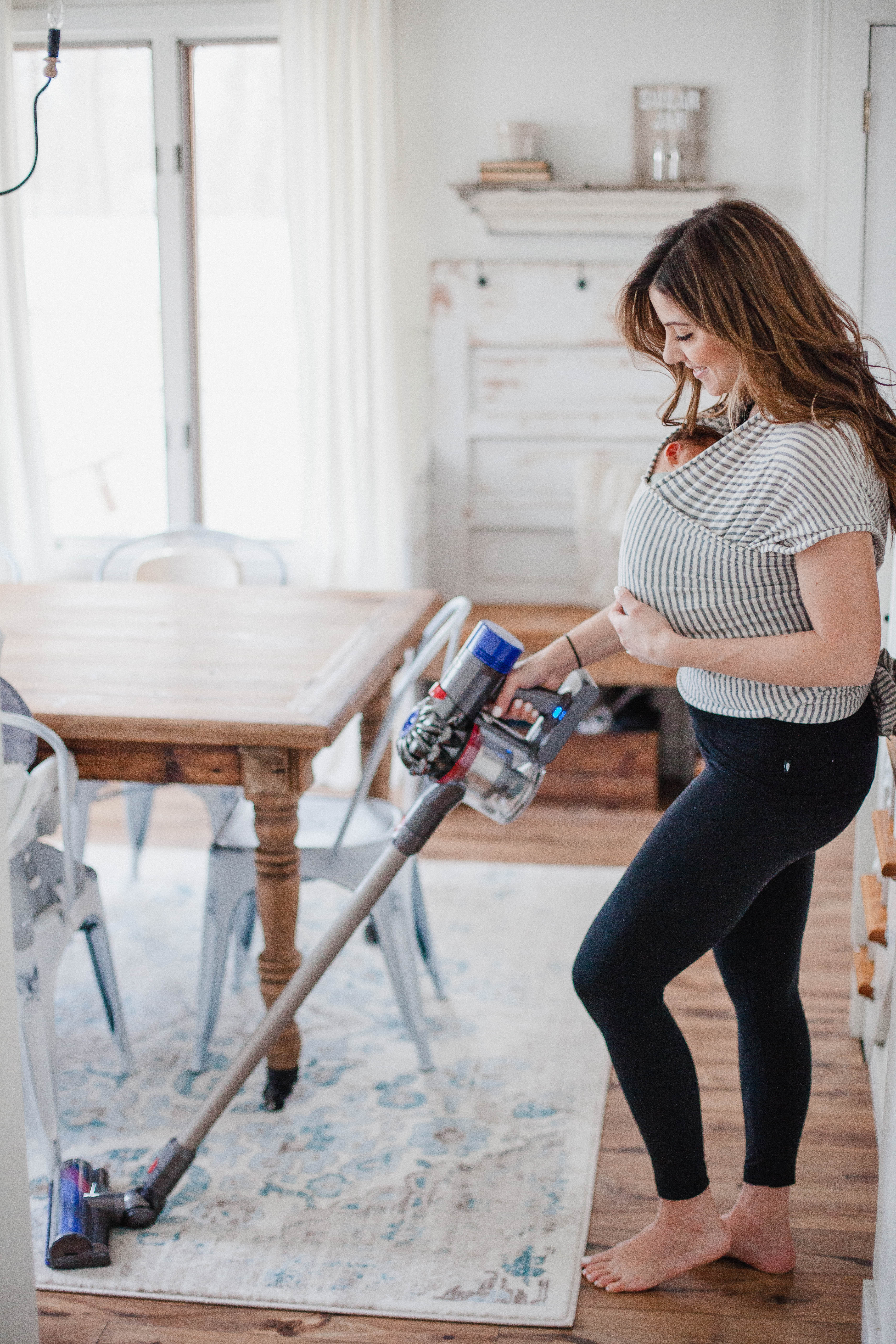 Life and style blogger Lauren McBride shares her cleaning routine as a new family of five, and some tips and tricks that help her maintain the home.