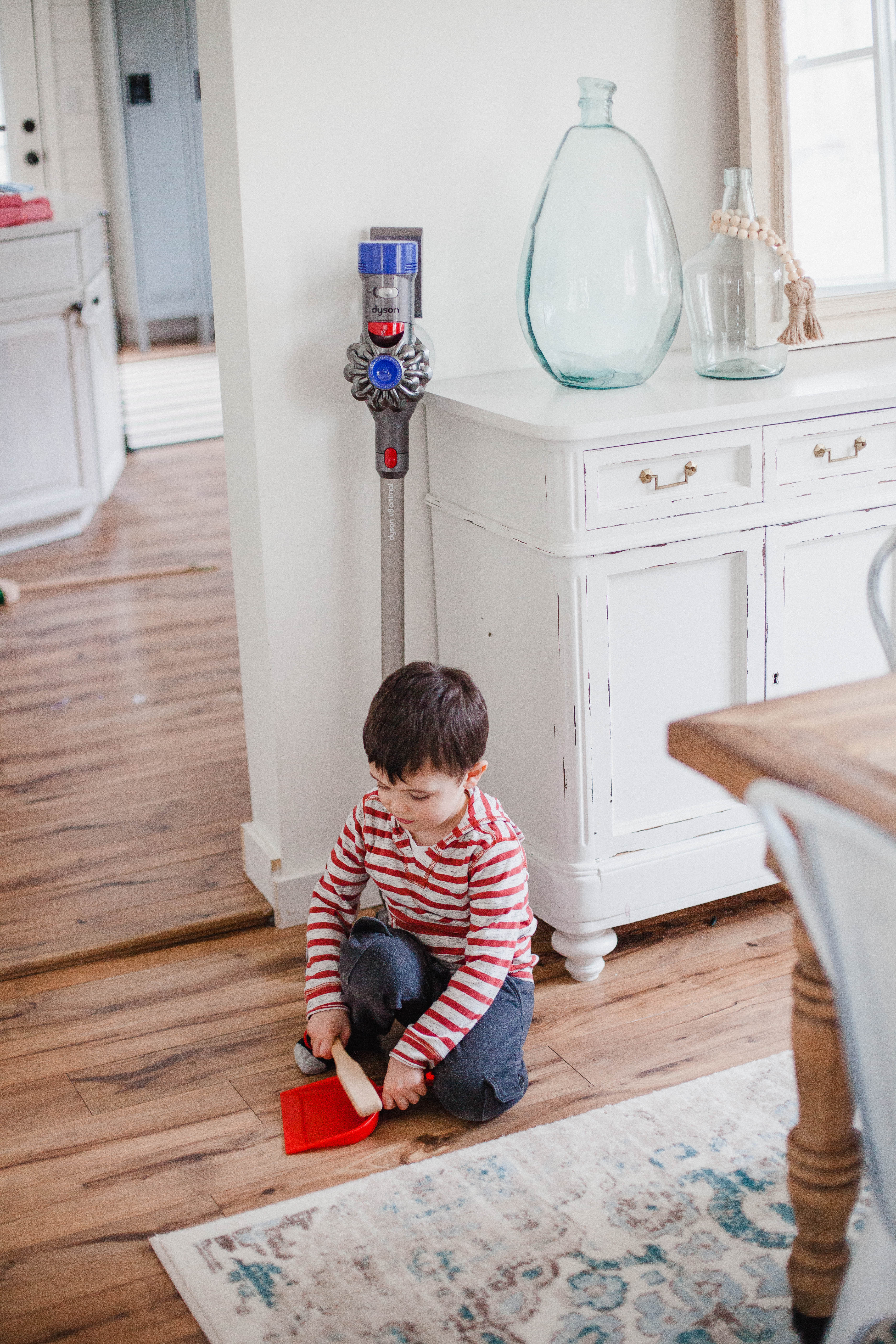 Life and style blogger Lauren McBride shares her cleaning routine as a new family of five, and some tips and tricks that help her maintain the home.