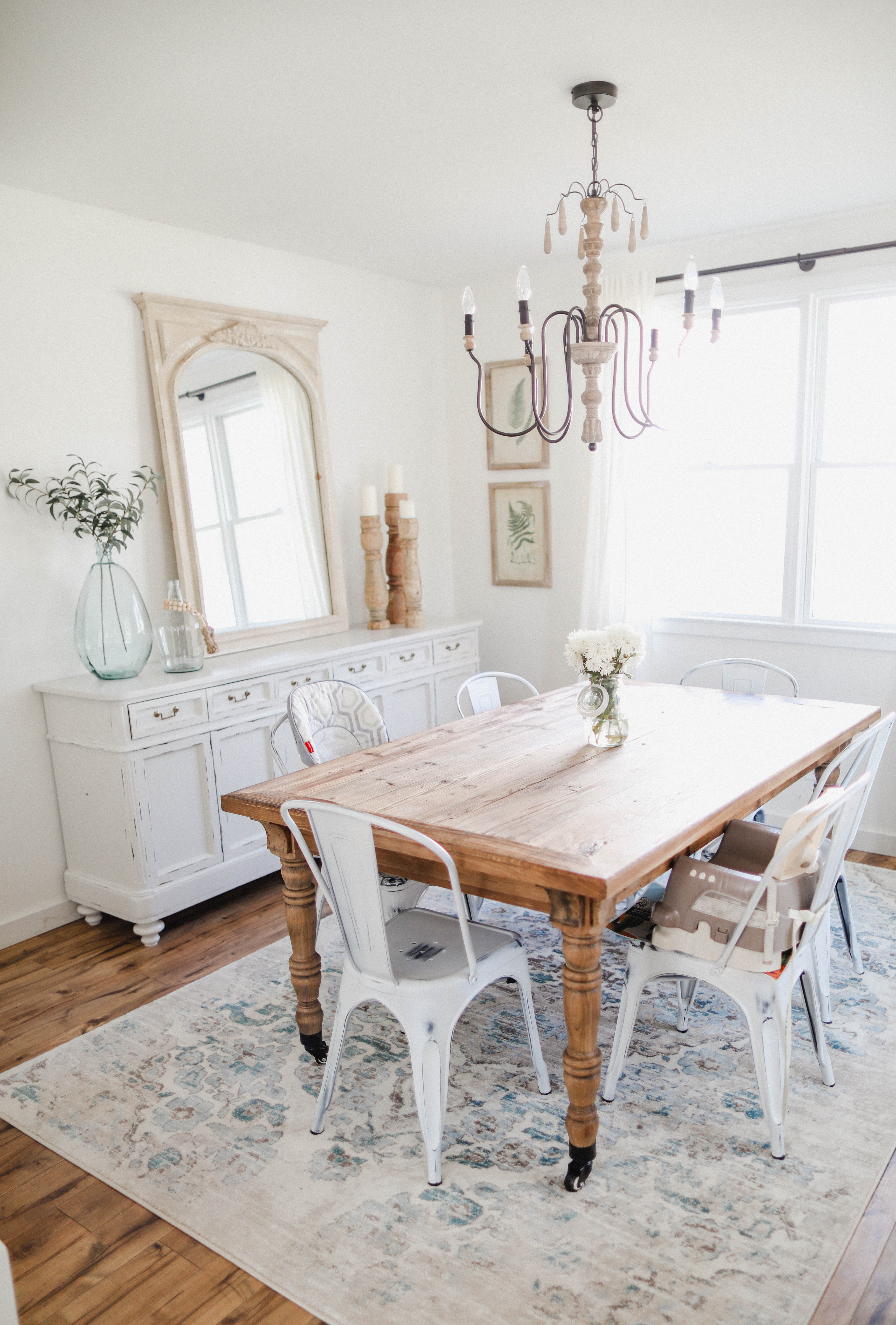Life and style blogger Lauren McBride shares her Spring Cottage Dining Room complete with a list of sources, and including some budget friendly items.