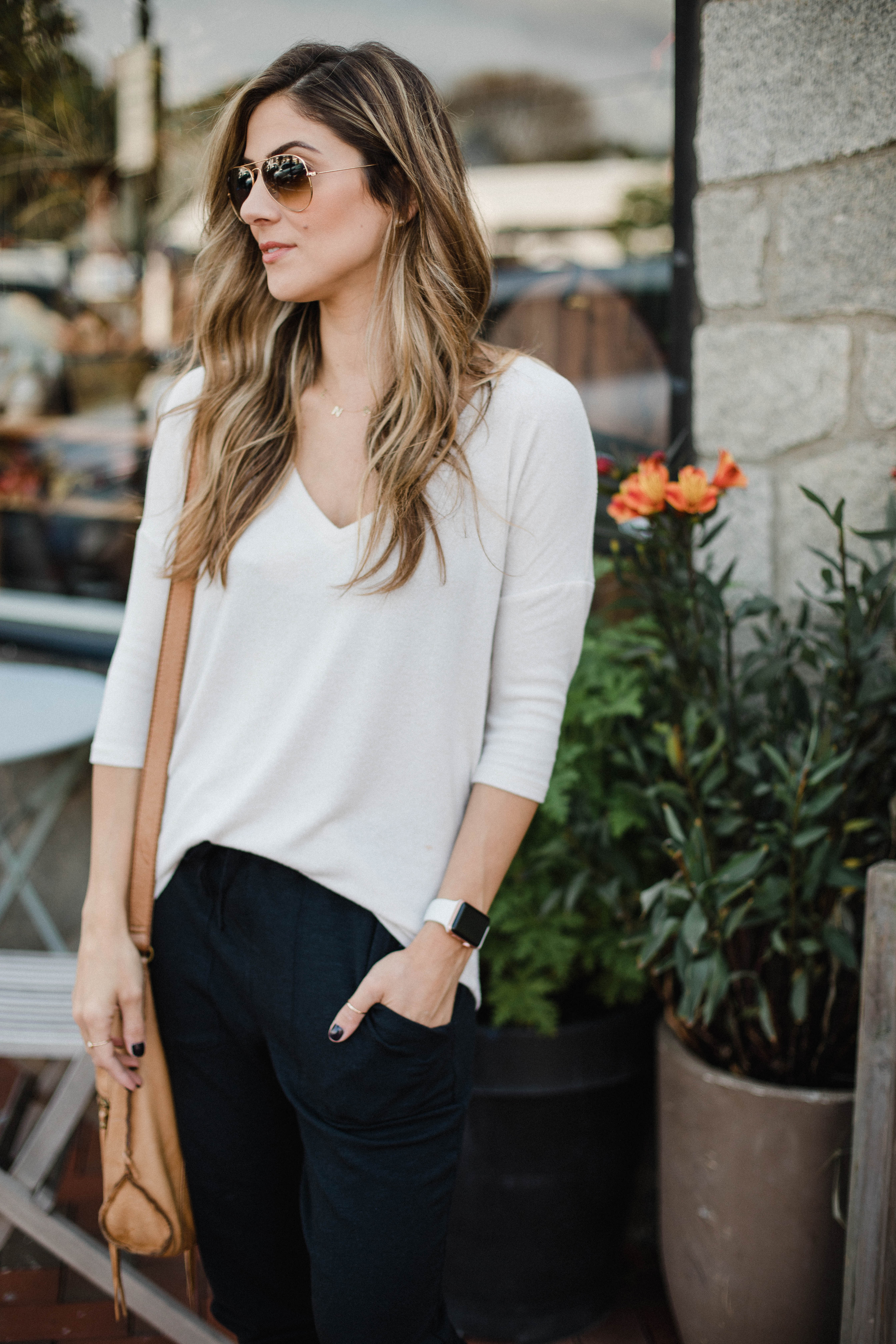 Connecticut based life and style blogger Lauren McBride shares How to Style Joggers two ways: one for work and one for casual, every day wear. 