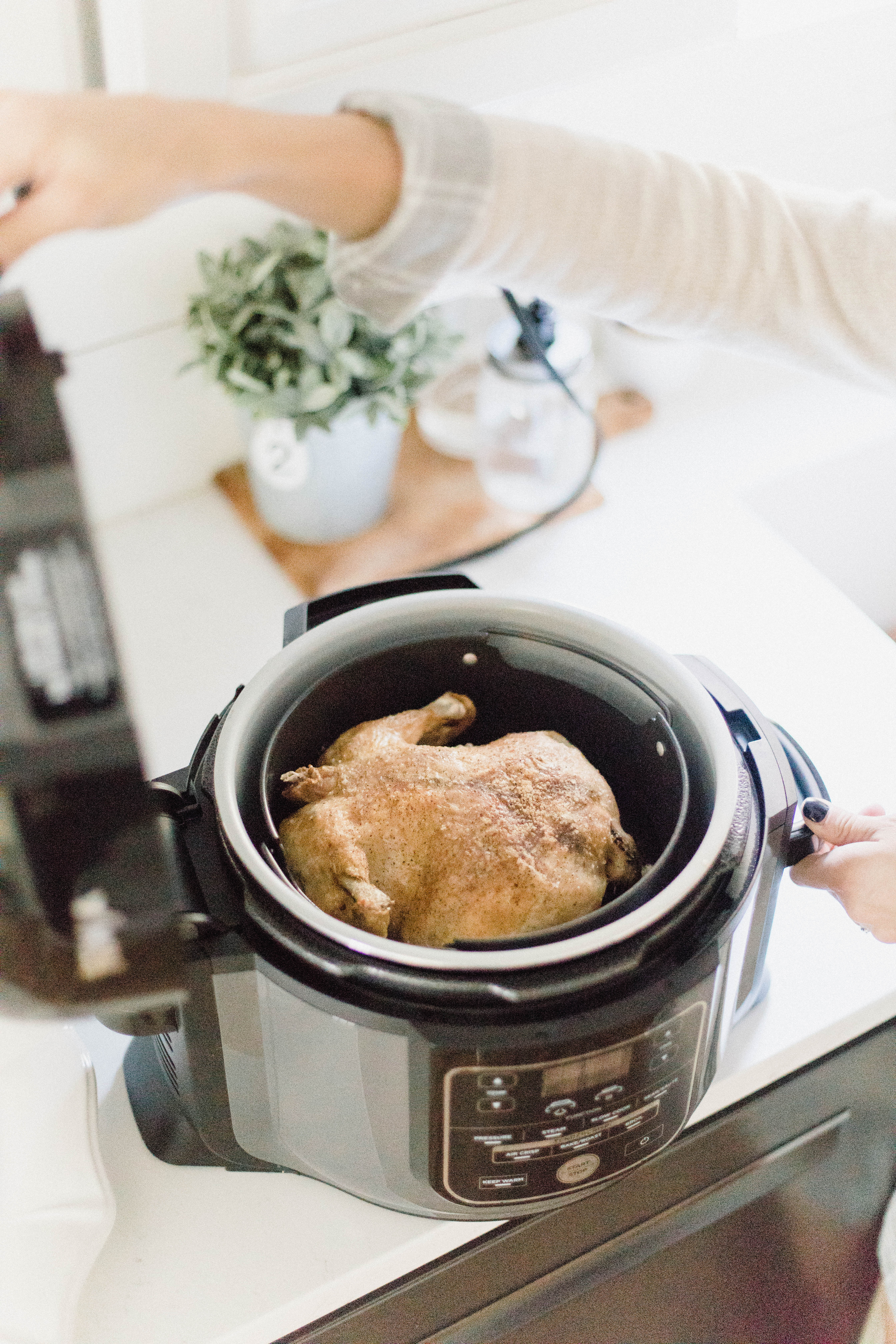 Connecticut life and style blogger Laure McBride shares a Ninja Foodi review, showcasing the pressure cooker and air fryer tecnhnology Ninja offers with their new and innovative product.