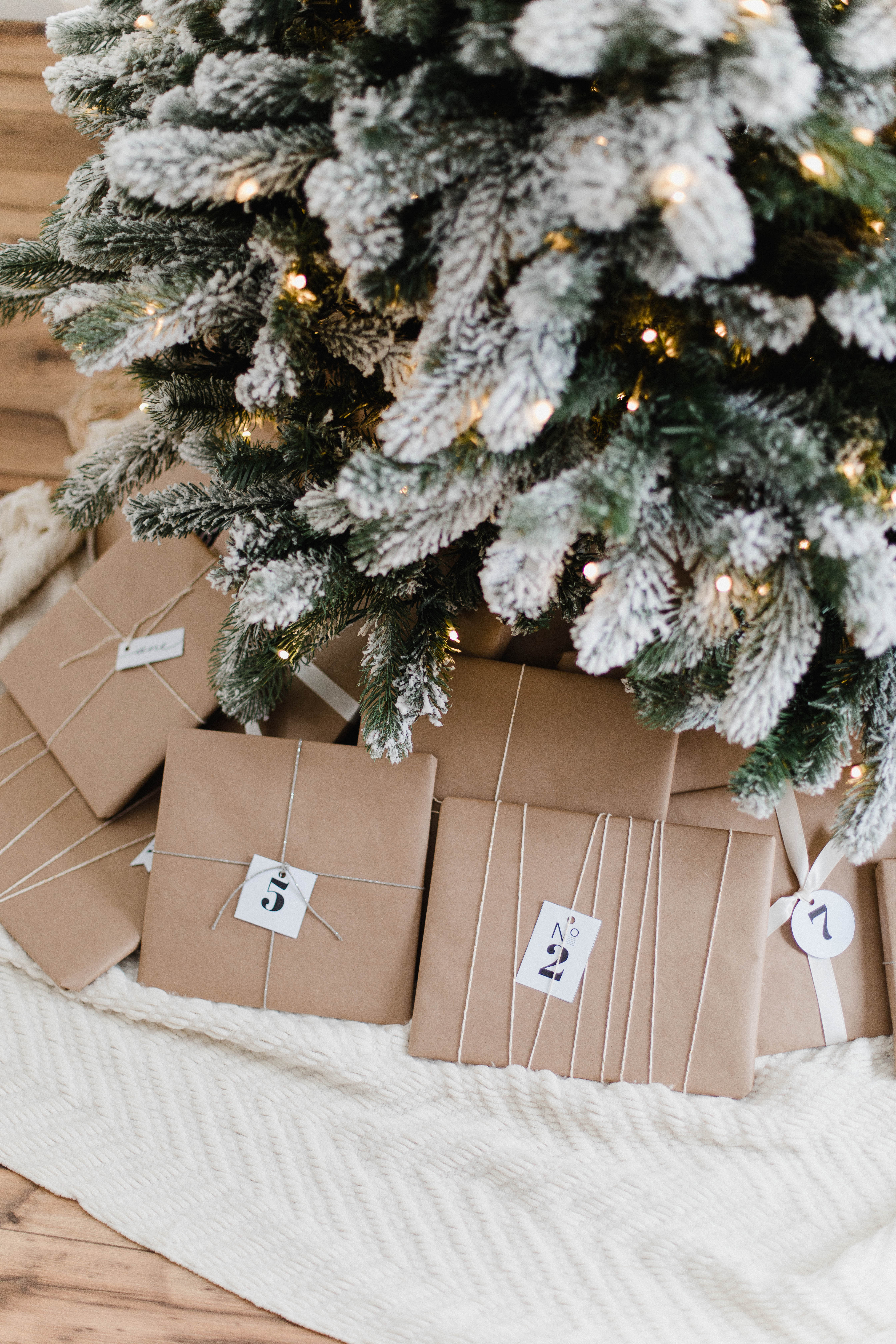 Connecticut life and style blogger Lauren McBride shares her Christmas Book Advent Calendar complete with free printable numbered Advent gift tags available for immediate download.