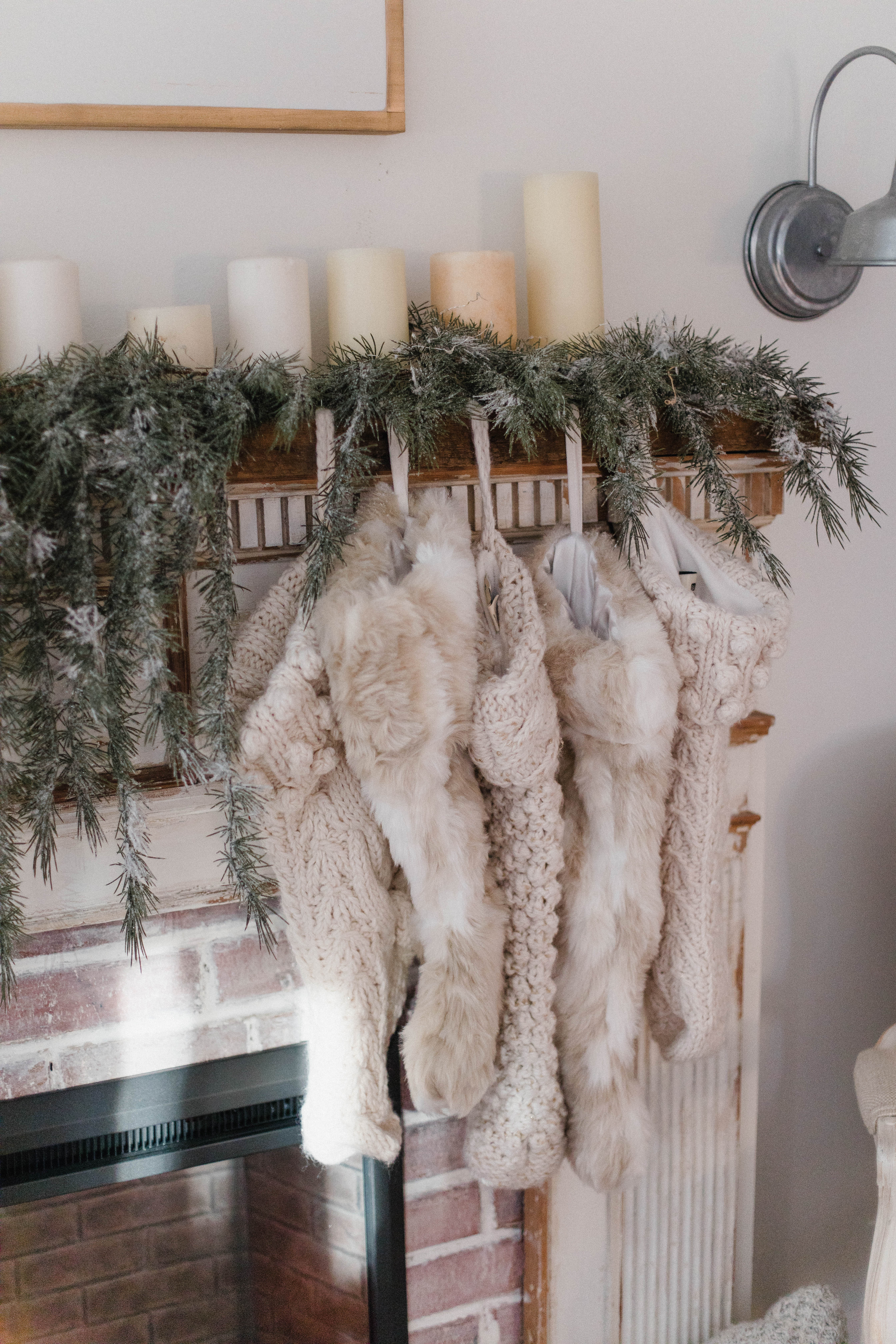 Connecticut life and style blogger Lauren McBride shares her Christmas Cottage Living Room for the 2018 Christmas season.
