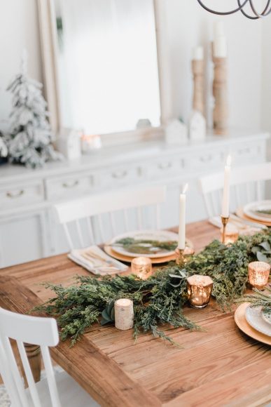 White and Gold Christmas Tablescape - Lauren McBride