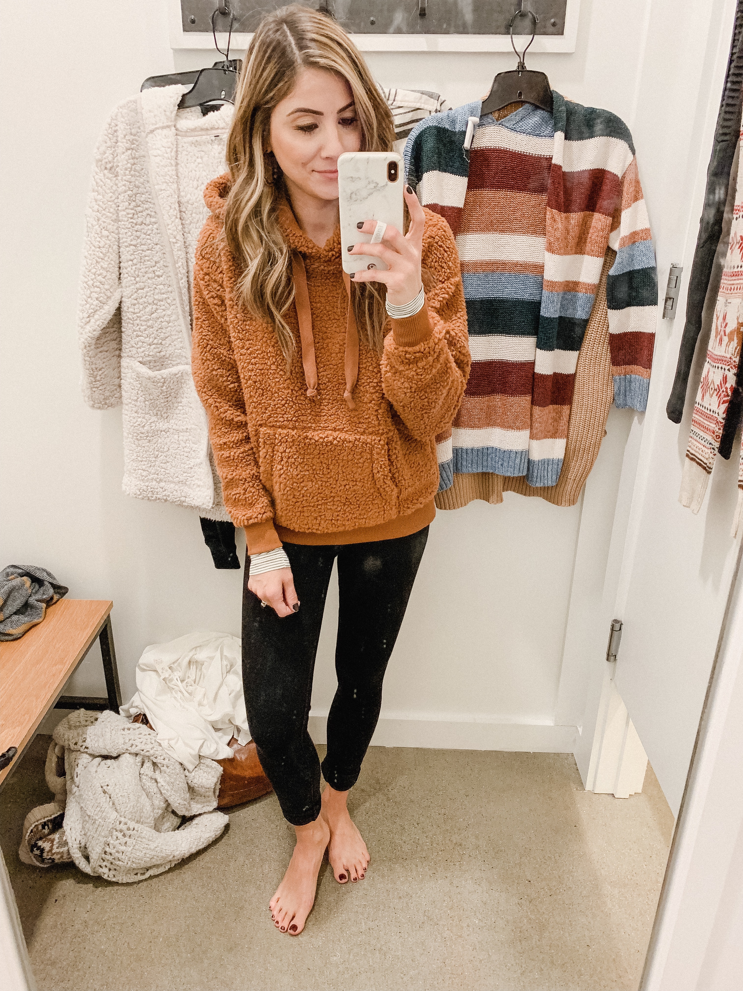 Connecticut life and style blogger Lauren McBride shares her November American Eagle Outfitters try-on featuring layered, cozy options. 