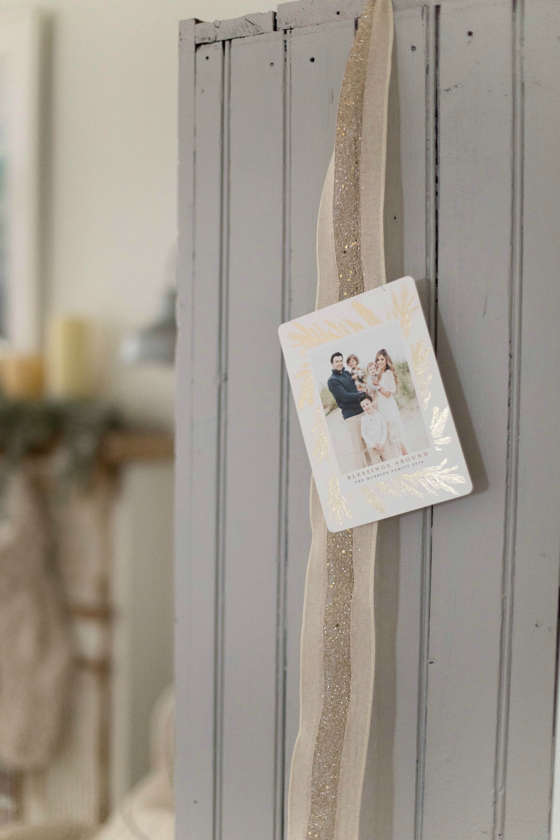 Connecticut life and style blogger Lauren McBride shares a Simple Way to Display Holiday cards that is easy and elegant for the holiday season. 