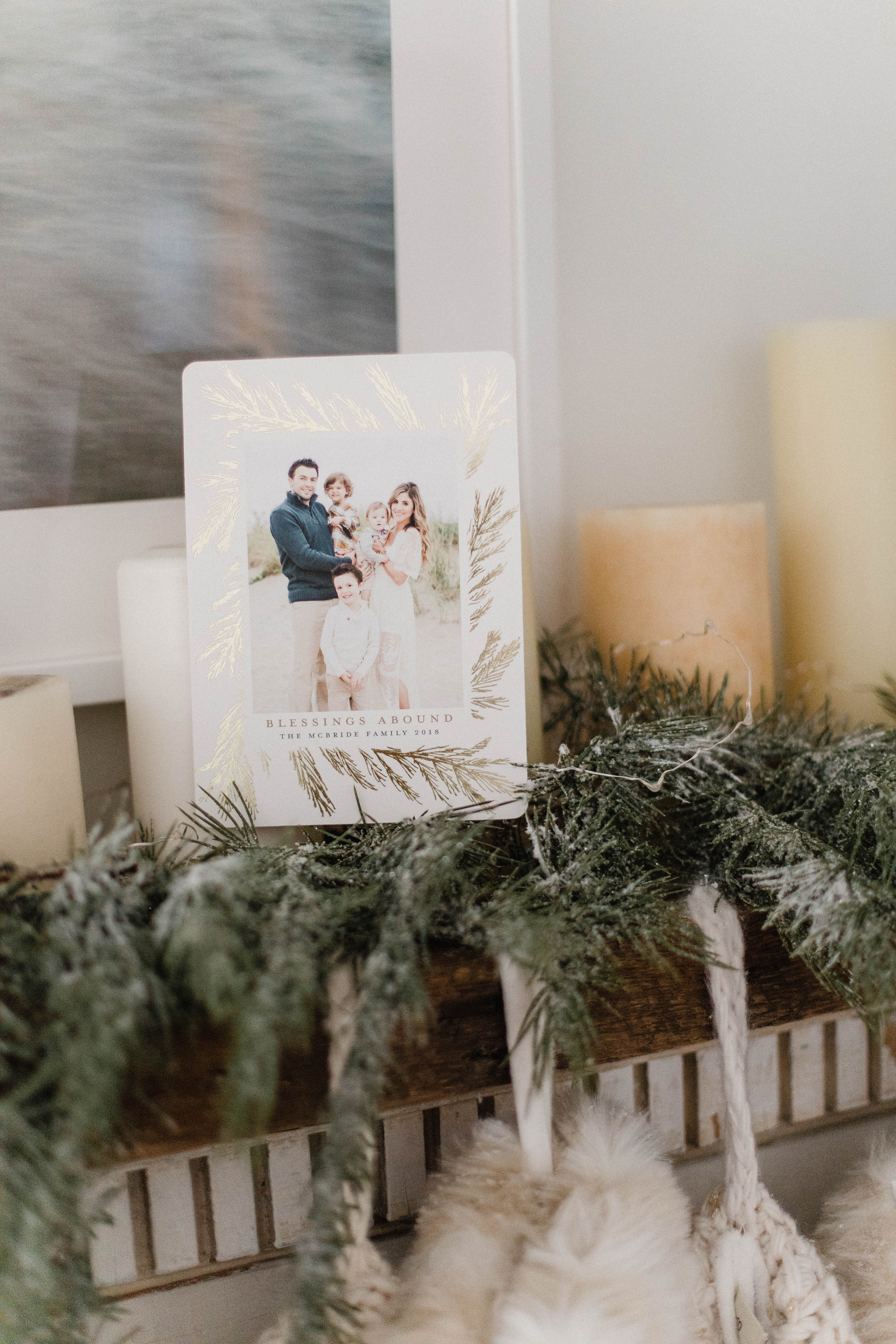 Connecticut life and style blogger Lauren McBride shares a Simple Way to Display Holiday cards that is easy and elegant for the holiday season. 