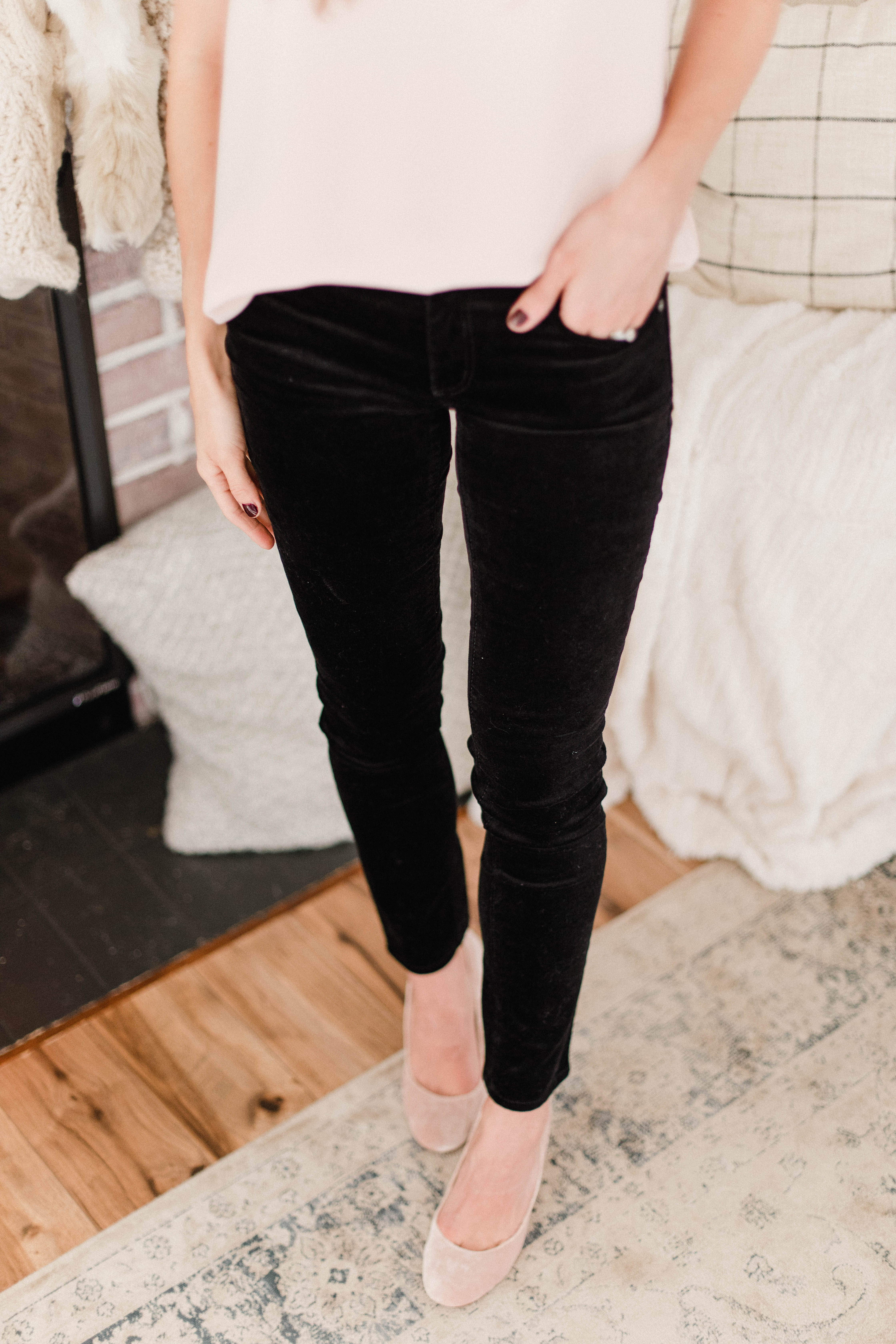 Velvet Skinny Pants