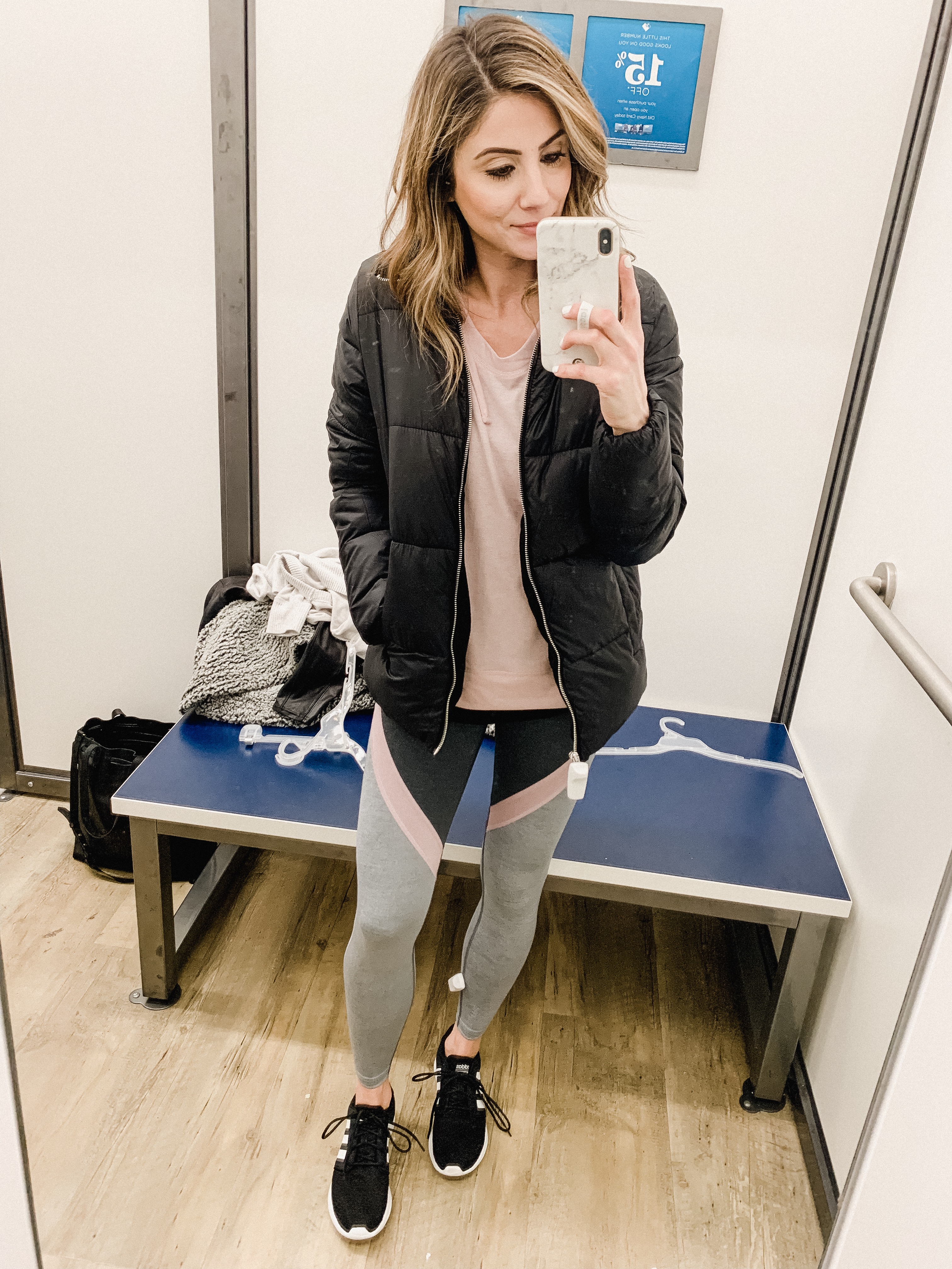 Connecticut life and style blogger Lauren McBride shares and Old Navy try on featuring athletic wear and ways to transition to athleisure.