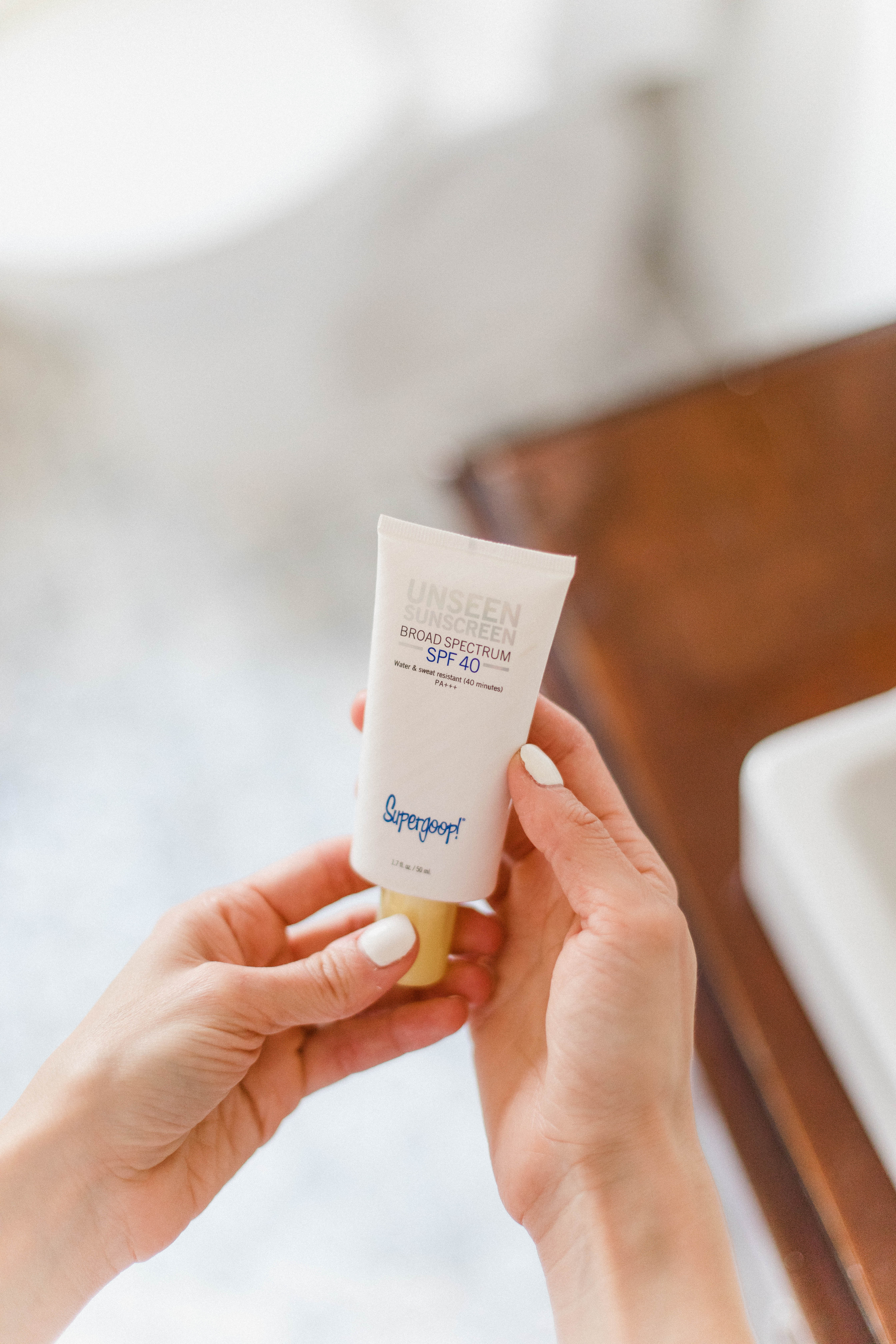 Connecticut life and style blogger Lauren McBride shares Sun Protection Tips for Your Face, including Supergoop! Unseen Sunscreen.