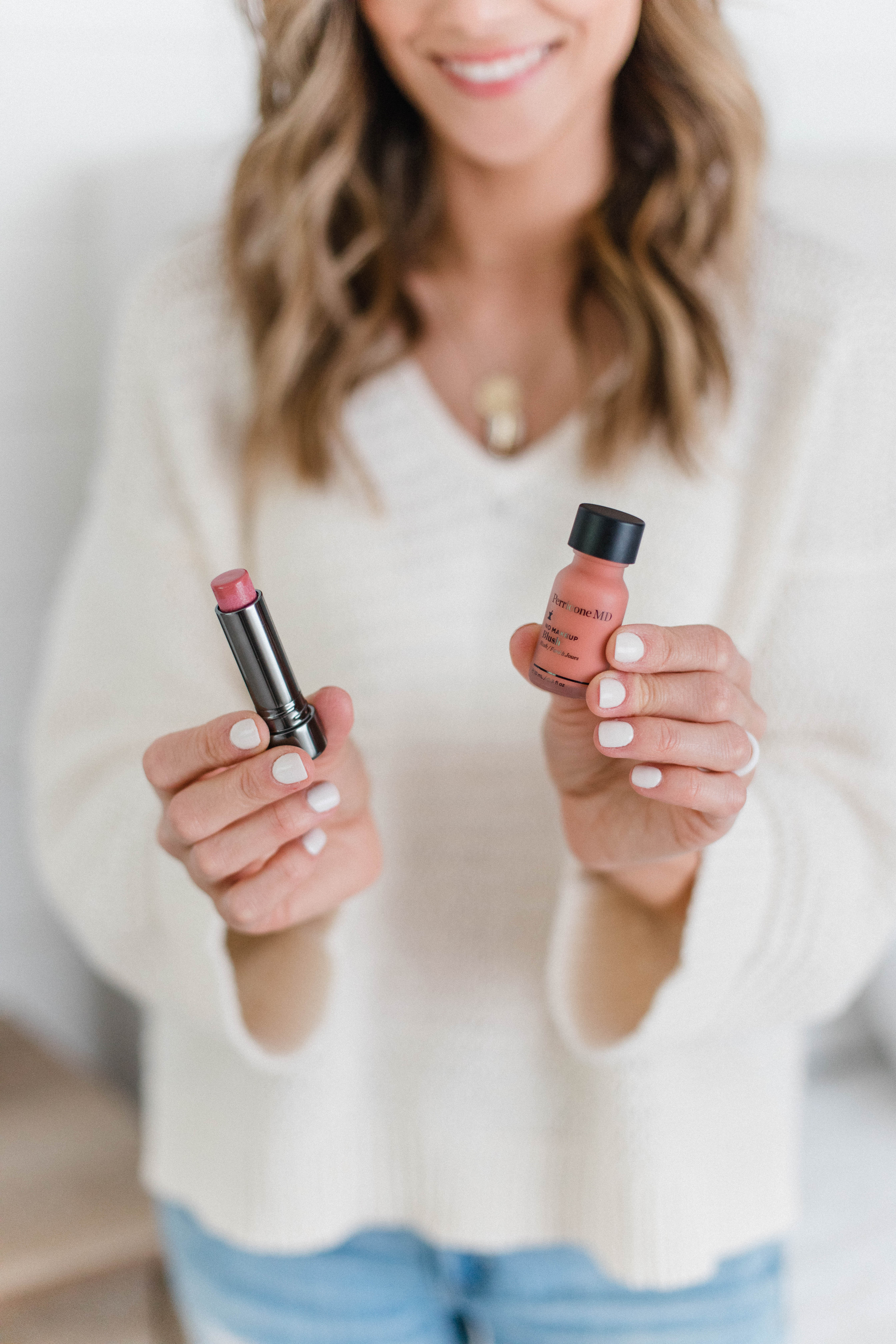 Connecticut life and style blogger Lauren McBride shares two new beauty finds from Perricone MD's no makeup makeup line, featuring a gel cream blush and lipstick.